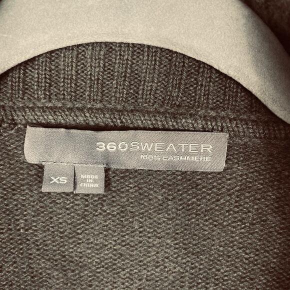 360 Cashmere Sweater Size XS Cocoa Brown Jordana Cowl Neck Wrap Lagenlook Boho - Picture 3 of 11